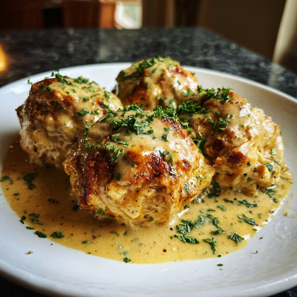 Hähnchen und Knödel cremig Komfort