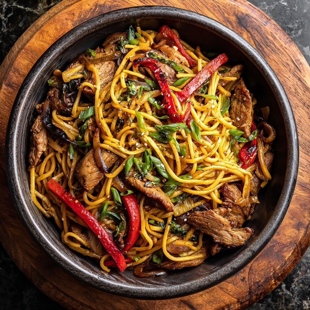 Instant Pot Schweinefleisch Lo Mein Umami