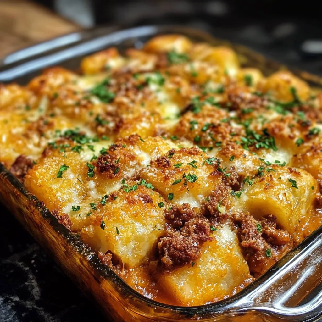 Kroketten Auflauf mit Hackfleisch