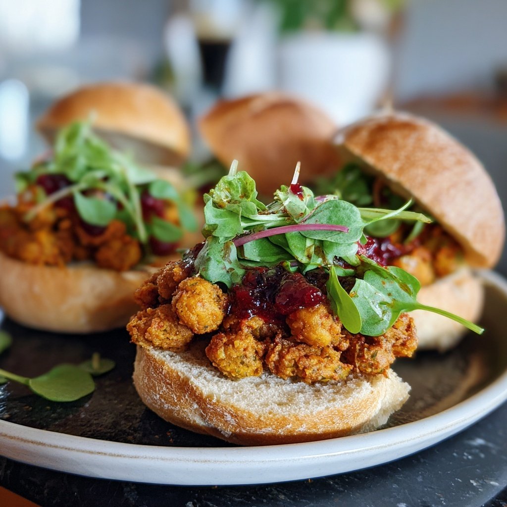 Knusprige Kichererbsen Sliders