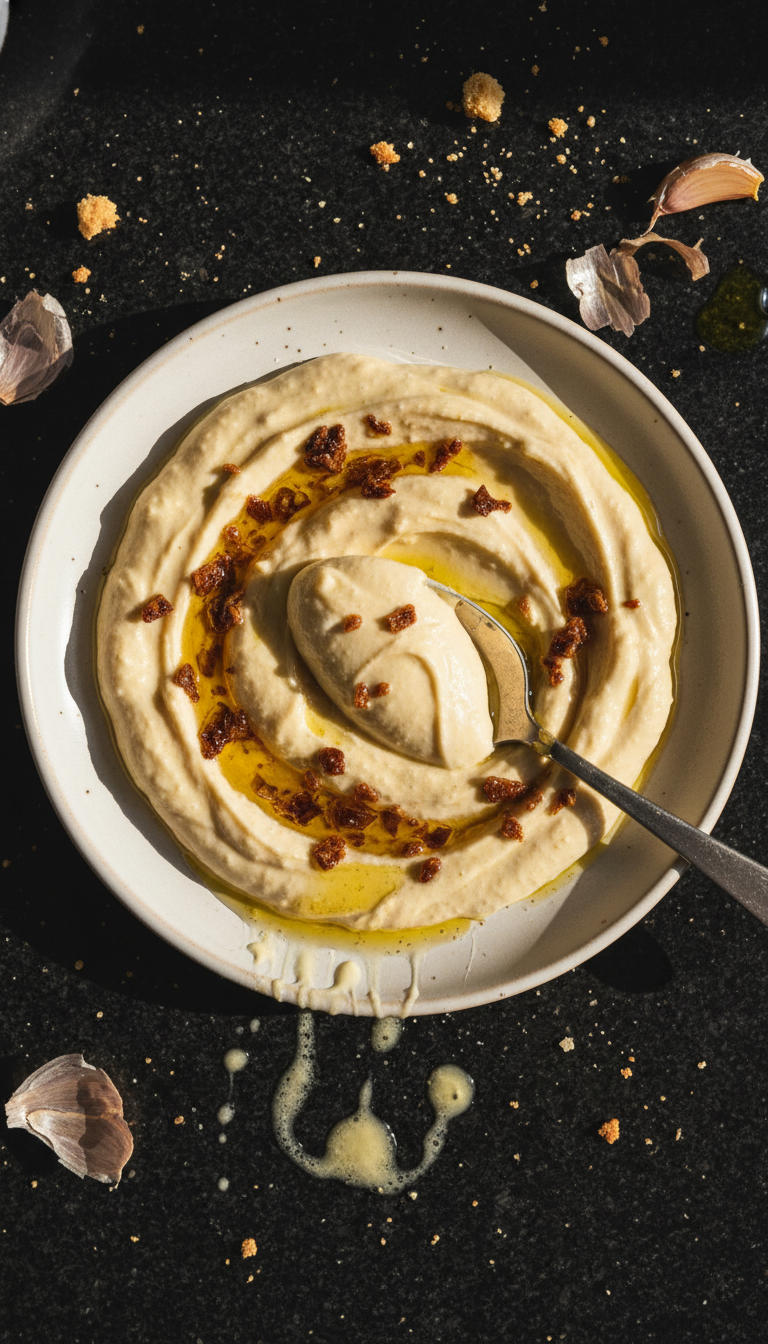 Geröstete Knoblauch Aioli mit Focaccia