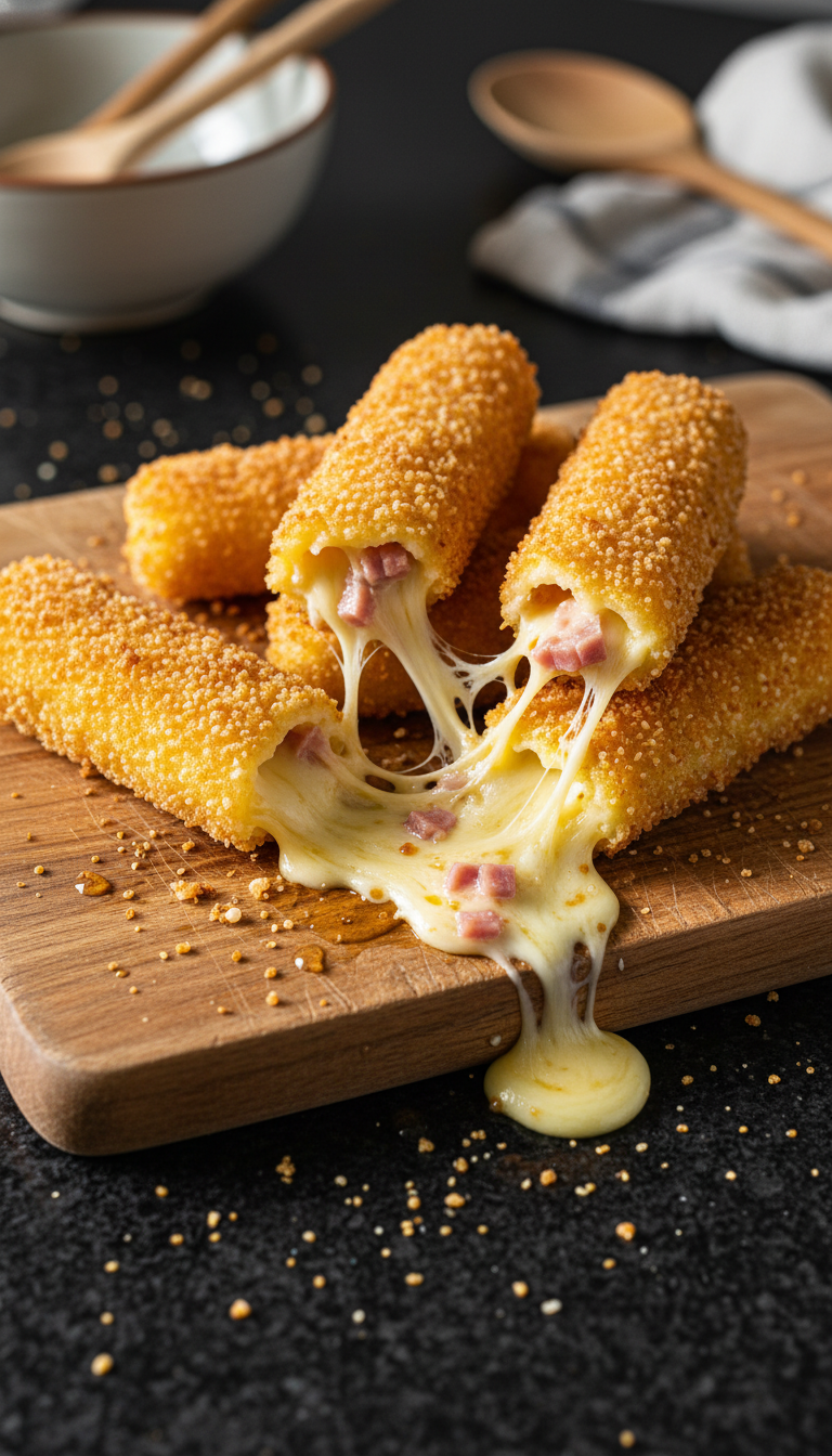 Käse Sticks mit Schinken