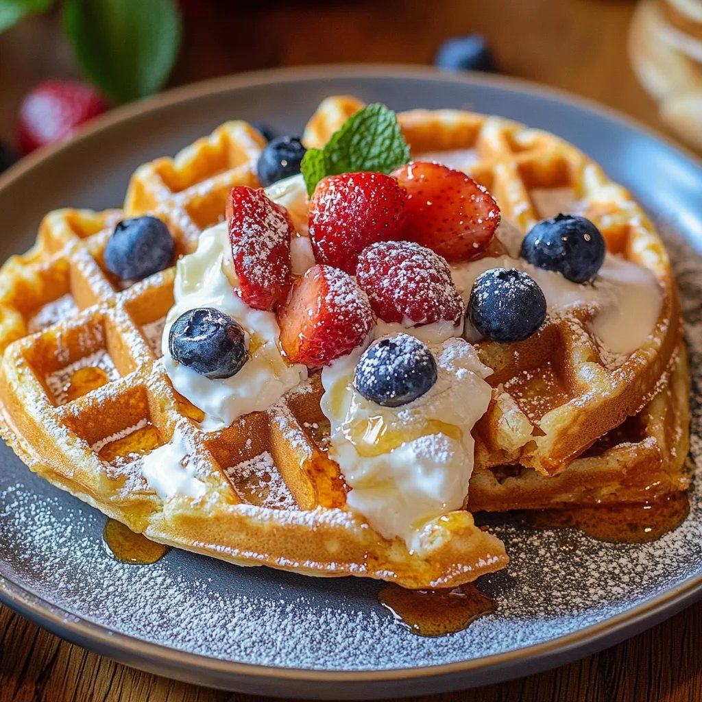 Waffeln mit Joghurt