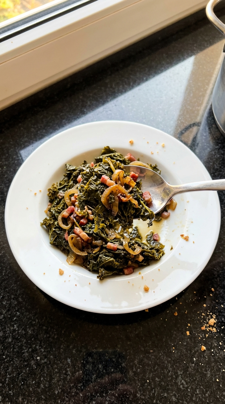 Soul Food Grünkohl mit Zwiebeln