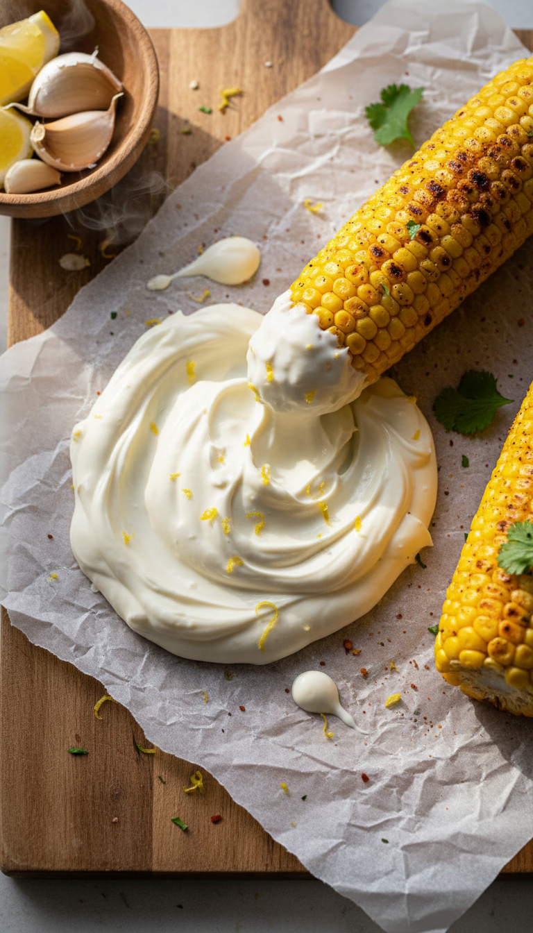 Leckere Aioli für Grillmais