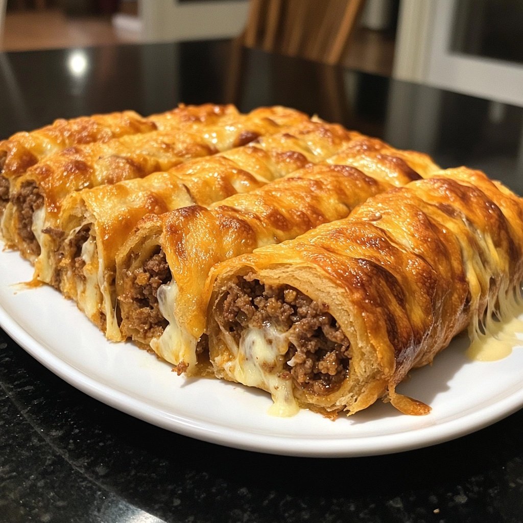 Hackfleisch-Käse-Rolle – Knusprig, Saftig & Einfach
