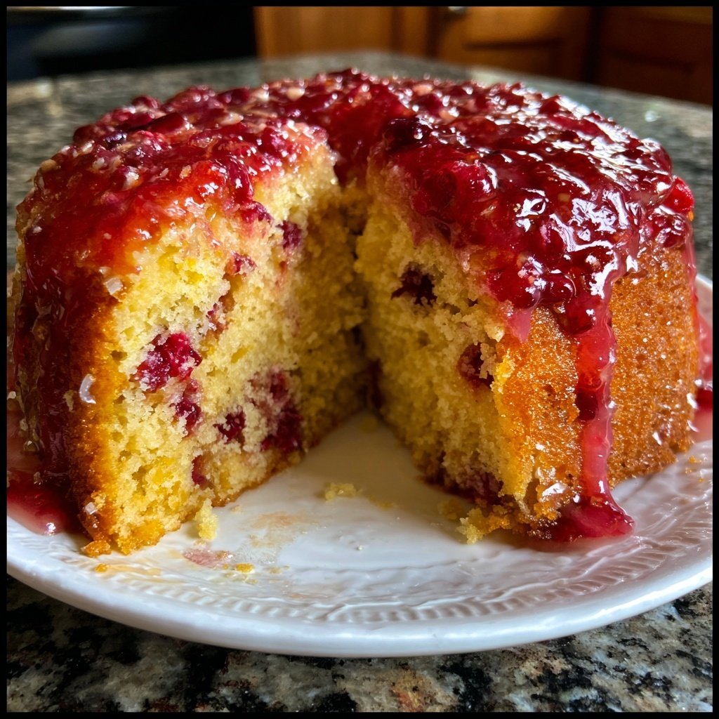 Cranberry Orange Torte mit Glasur