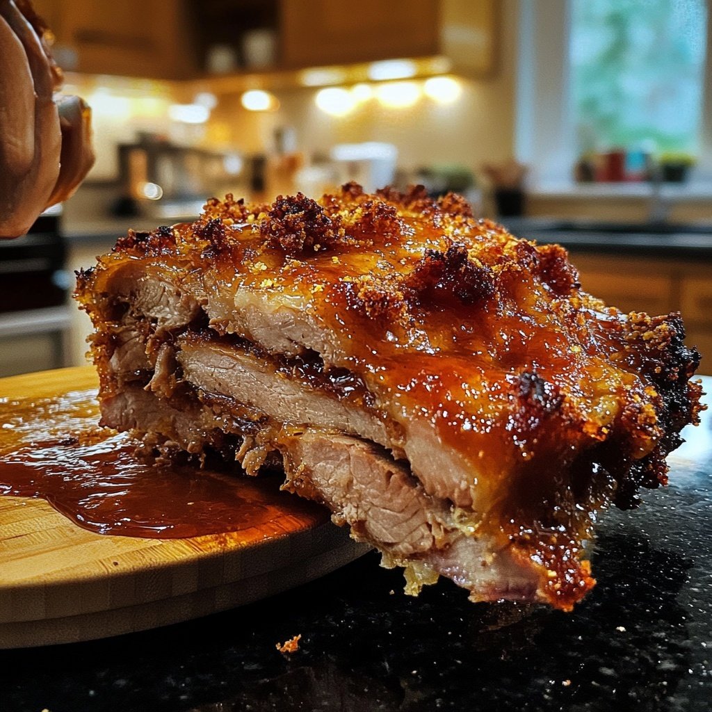 Glasiertes Weihnachtskrustenbraten