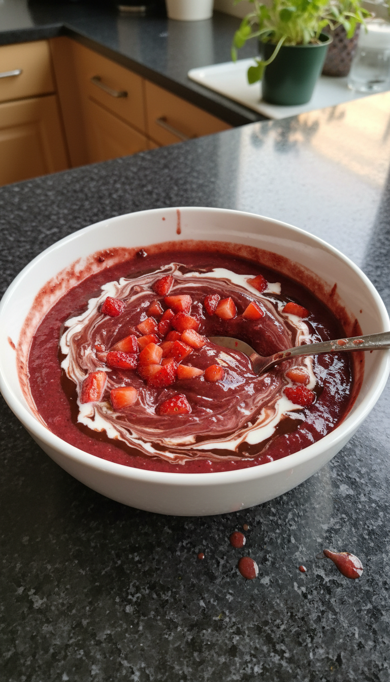 Gekühlte Schoko Erdbeer Suppe​