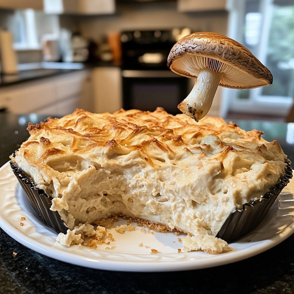 Krabben Kuchen gefüllte Pilze