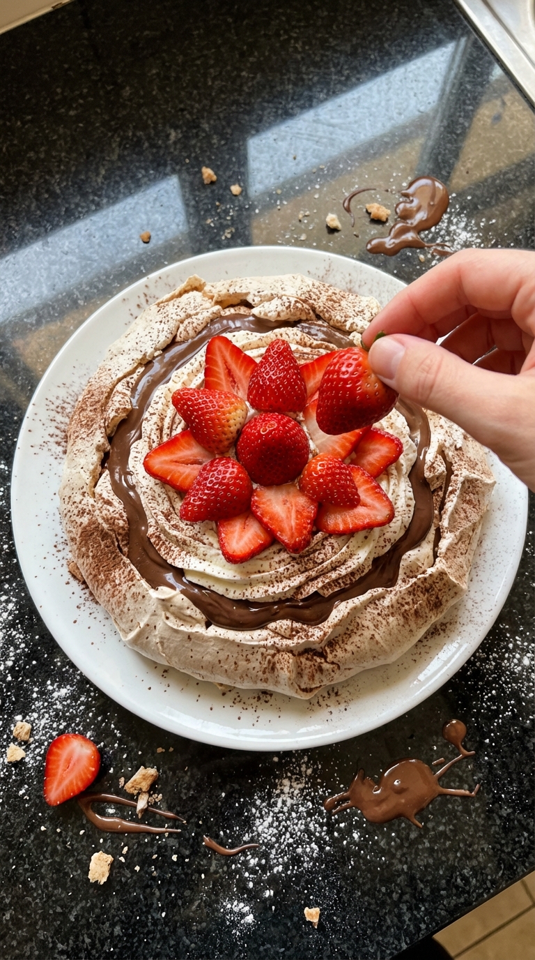 Schoko Erdbeer Pavlova​