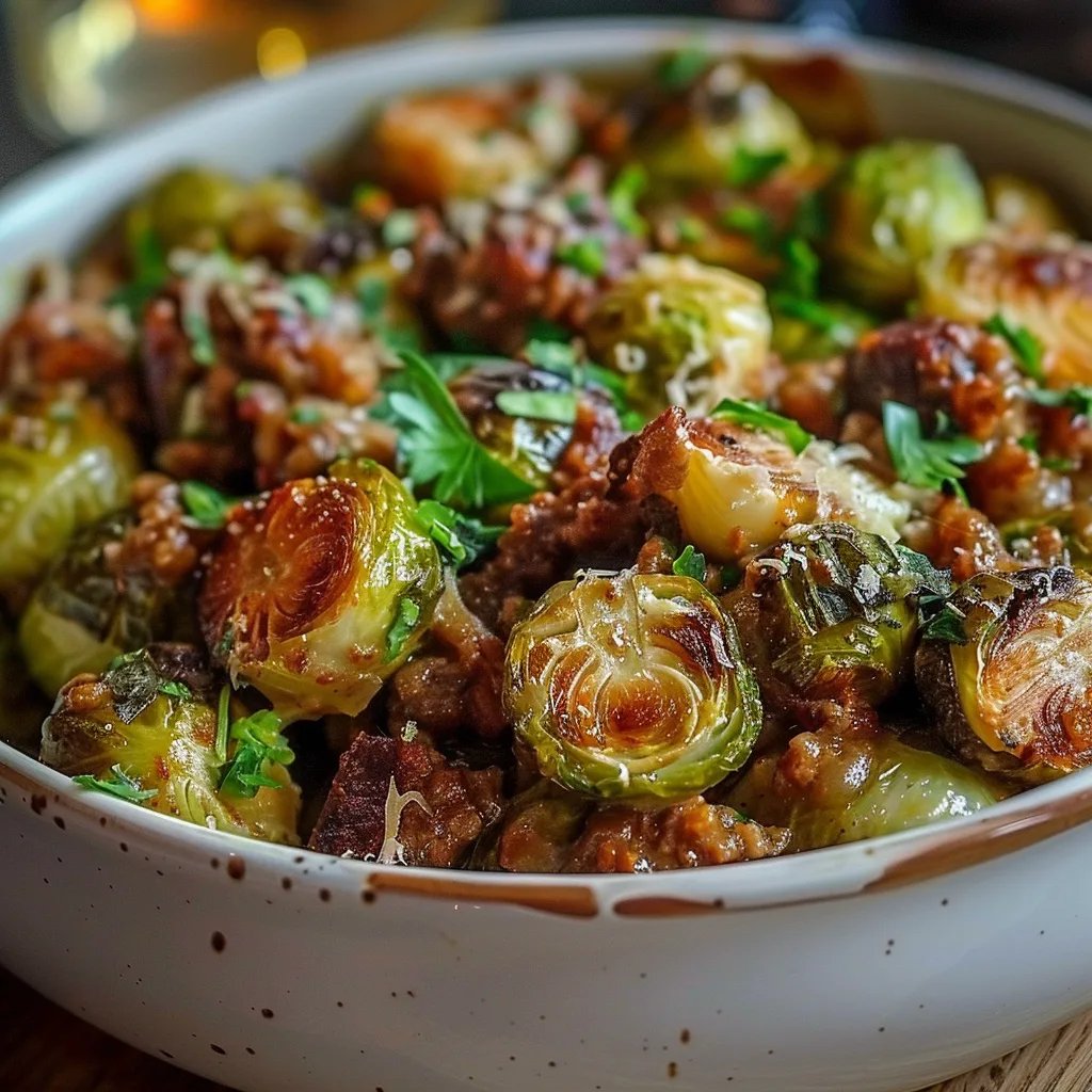 Rosenkohl Auflauf mit Hackfleisch