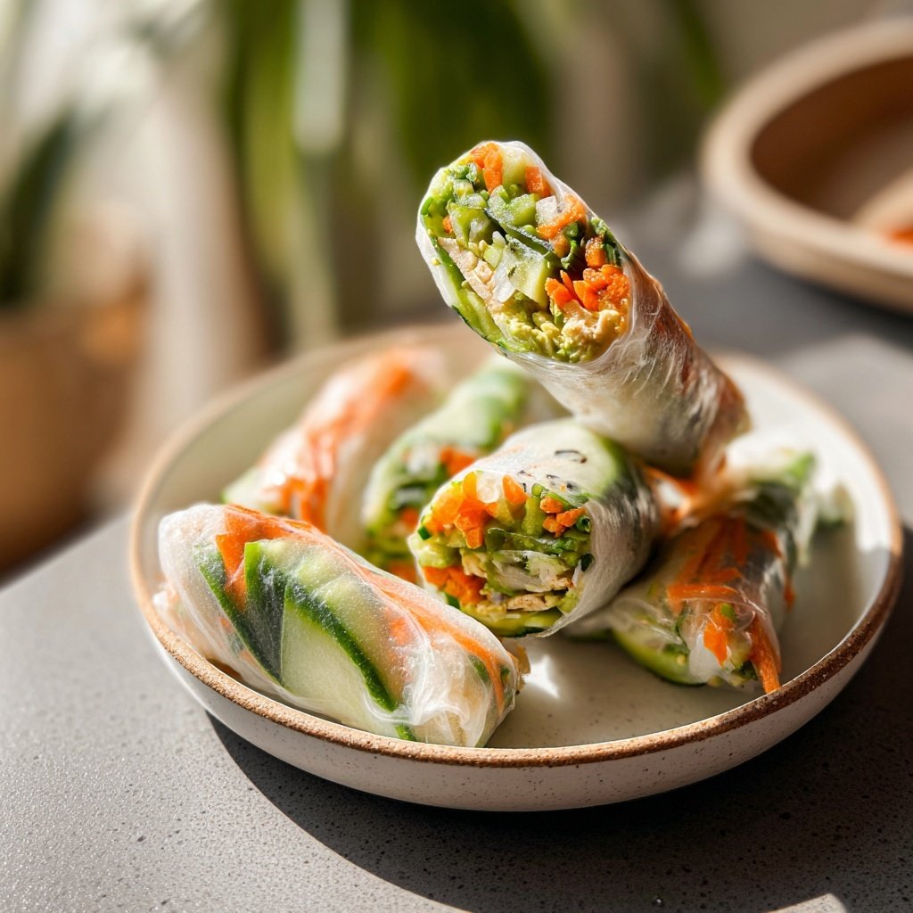 Gurkensalat-Röllchen mit Avocado