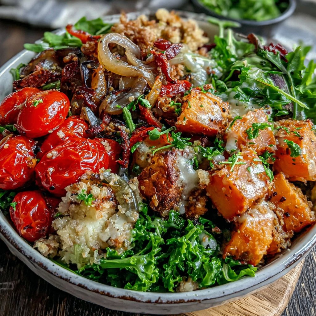 Geröstete Gemüse Buddha Bowls