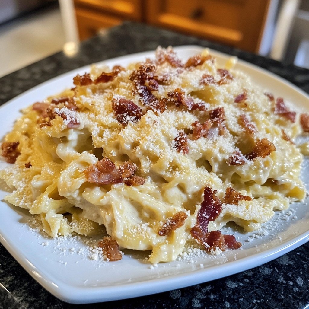 Spätzle-Carbonara mit Speck