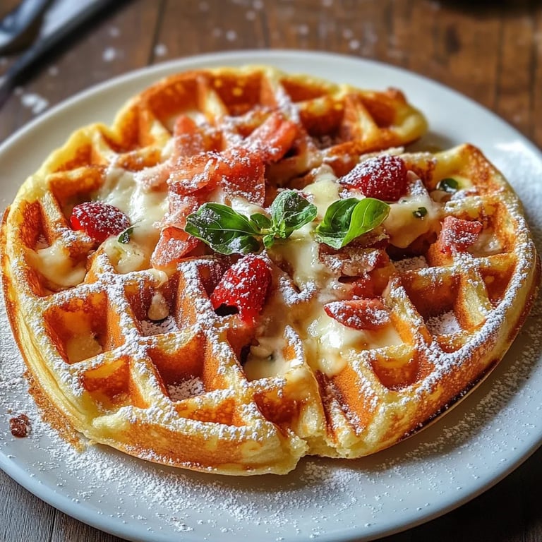 Herzhafte Pizza Waffeln