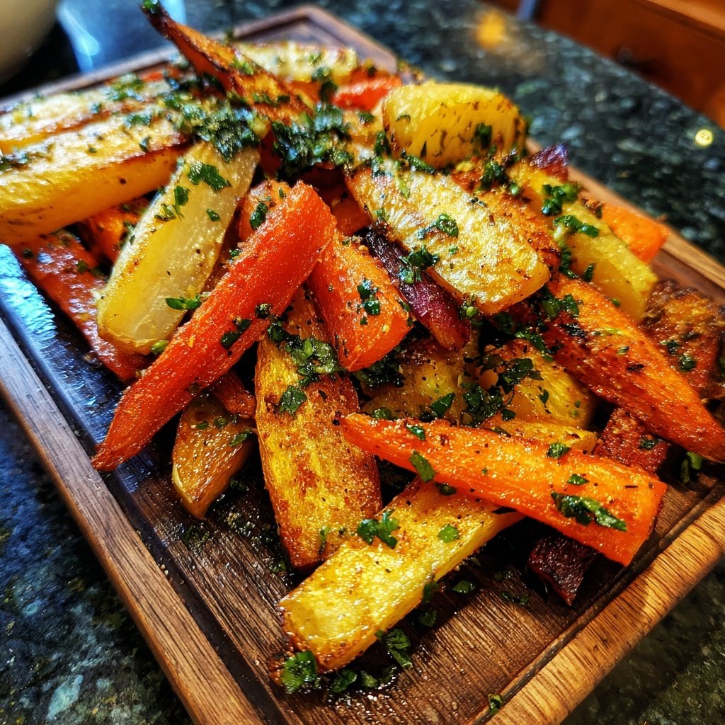 Gebratenes Wurzelgemüse mit Kräutern