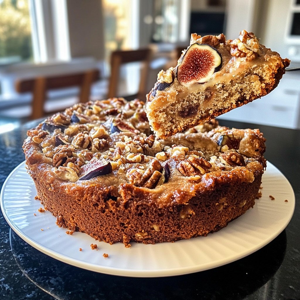 Steinbock Feige Walnuss Kuchen