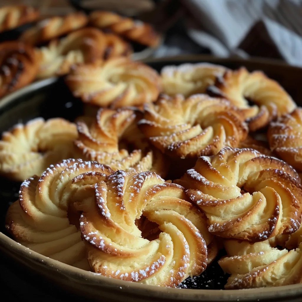 Einfaches Spritzgebäck mit dem Spritzbeutel