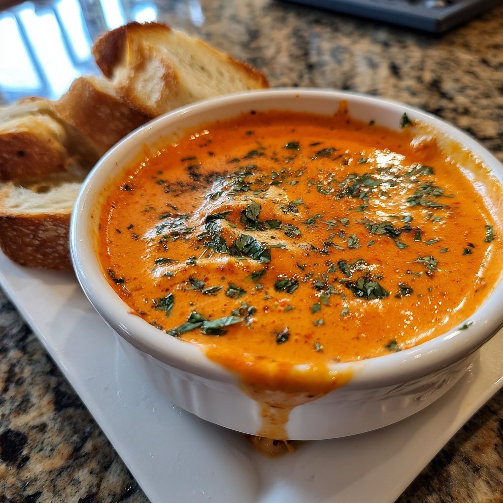 Tomaten Käsefondue mit Kräutern
